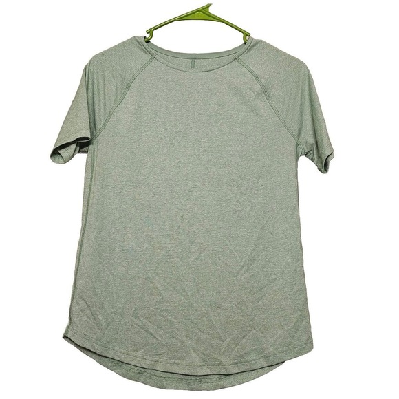 Women's Green Short Sleeve Polyester Activewear Shirt Size L 12/14 All In Motion - Picture 1 of 6